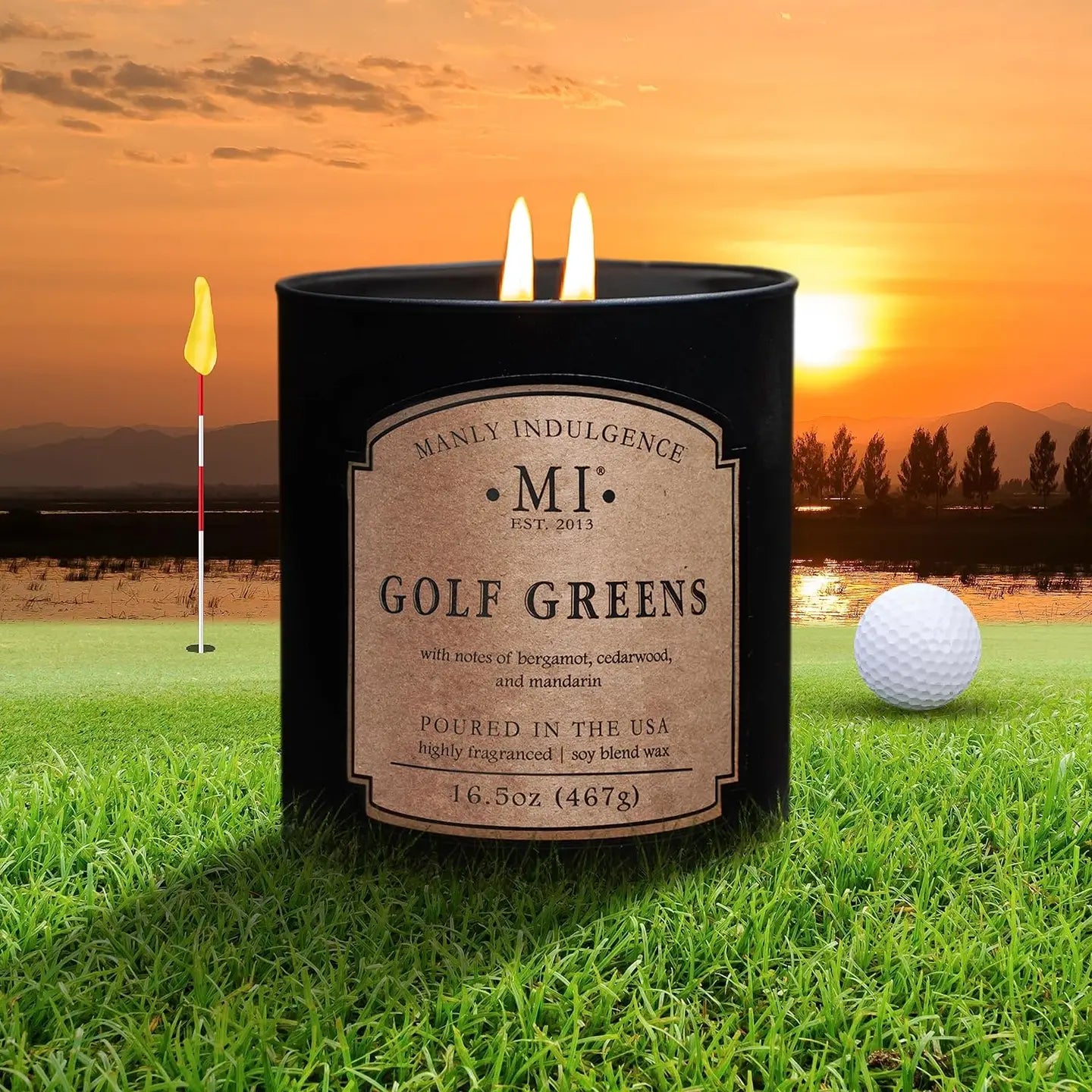 Golf Greens 2-Wick Scented Jar Candle