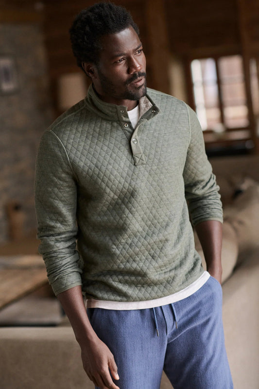 Corbet Quilted Reversible Pullover