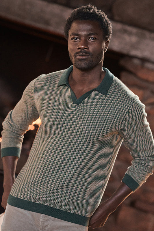 Liam Long Sleeve Sweater Polo