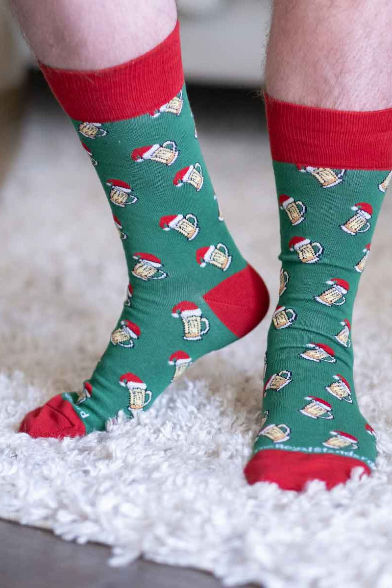 Christmas Beer Cheers Socks