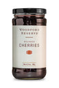 Woodford Reserve Bourbon Cherries jar on a white background