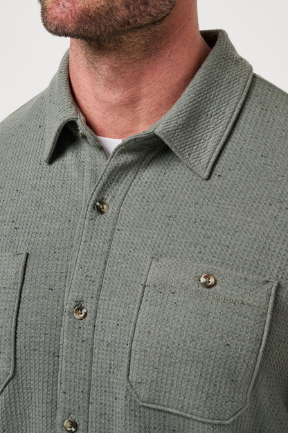 Cloud Waffle Shirt Jacket