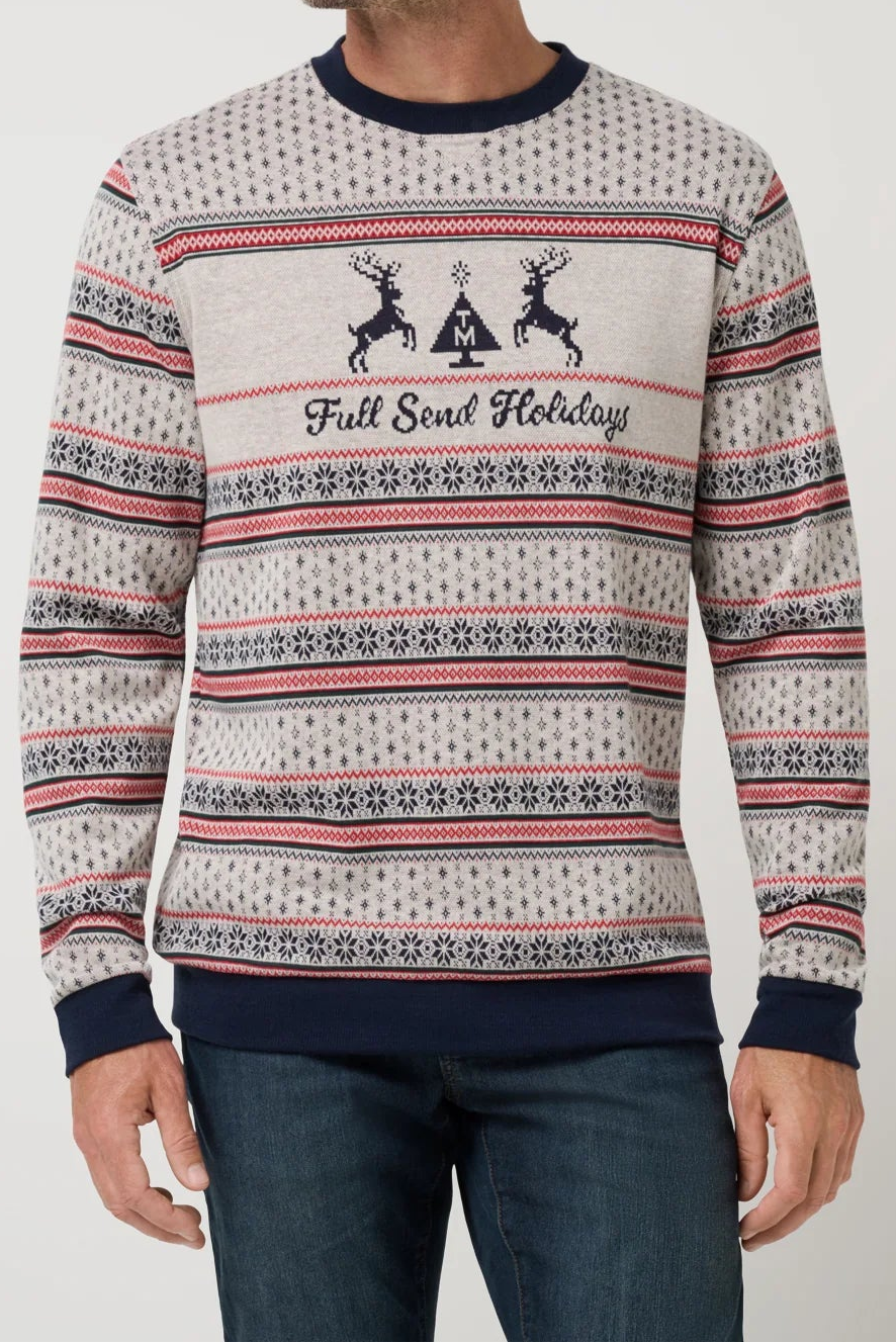 man in holiday sweater