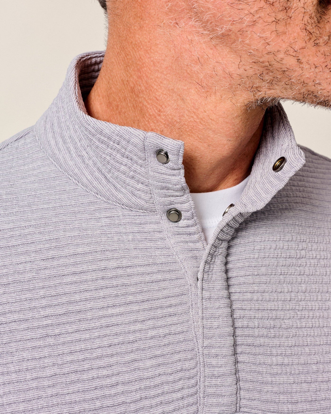 Benjy Heathered Henley Pullover