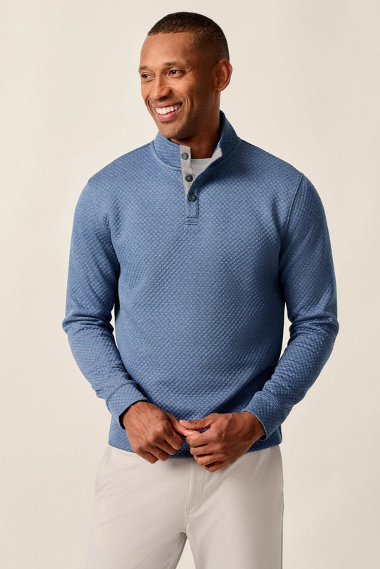 Rockwells Diamond-Quilted Henley Pullover