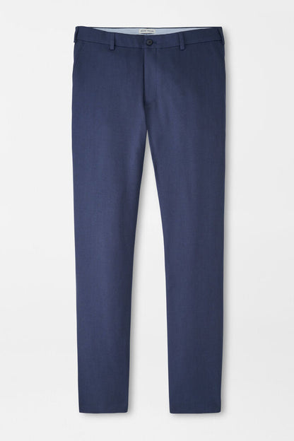 Navy blue dress pants on a white background