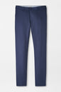 Navy blue dress pants on a white background