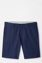 Navy blue shorts on a light gray background