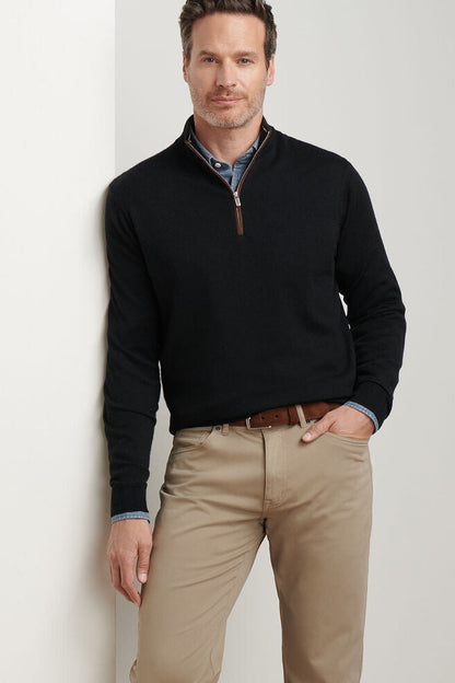Autumn Crest Suede Trim Quarter-Zip