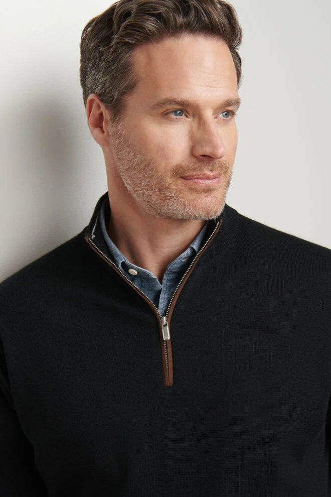 Autumn Crest Suede Trim Quarter-Zip