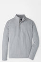 A light gray heathered quarter-zip pullover sweater with a mock neck collar, displayed on a clean white background.