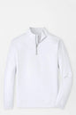 White quarter-zip pullover on a light gray background