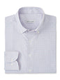 Blue and white checkered dress shirt with 'Peter Millar' branding on a white background