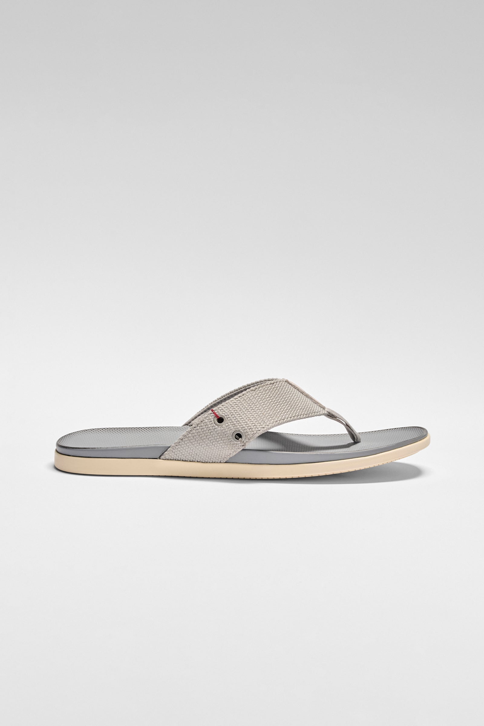 Gray sandal on a light gray background