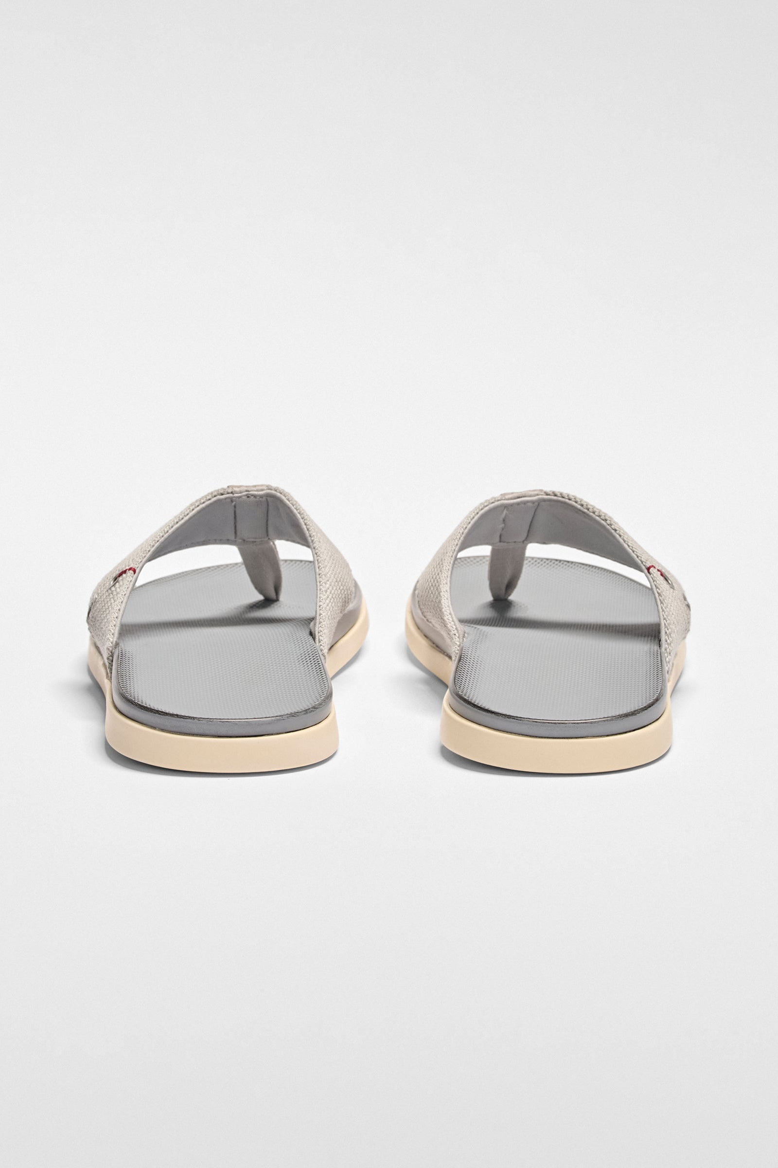 Pair of sandals on a light gray background