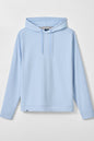 Light blue hoodie on a light gray background