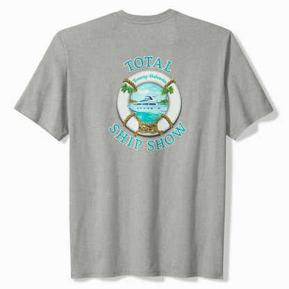 Gray t-shirt with 'Total Ship Show' graphic on a white background