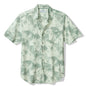 button up short sleeve shirt with bamboo print