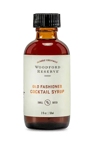 Bottle of Woodford Reserve Old Fashioned Cocktail Syrup on a white background