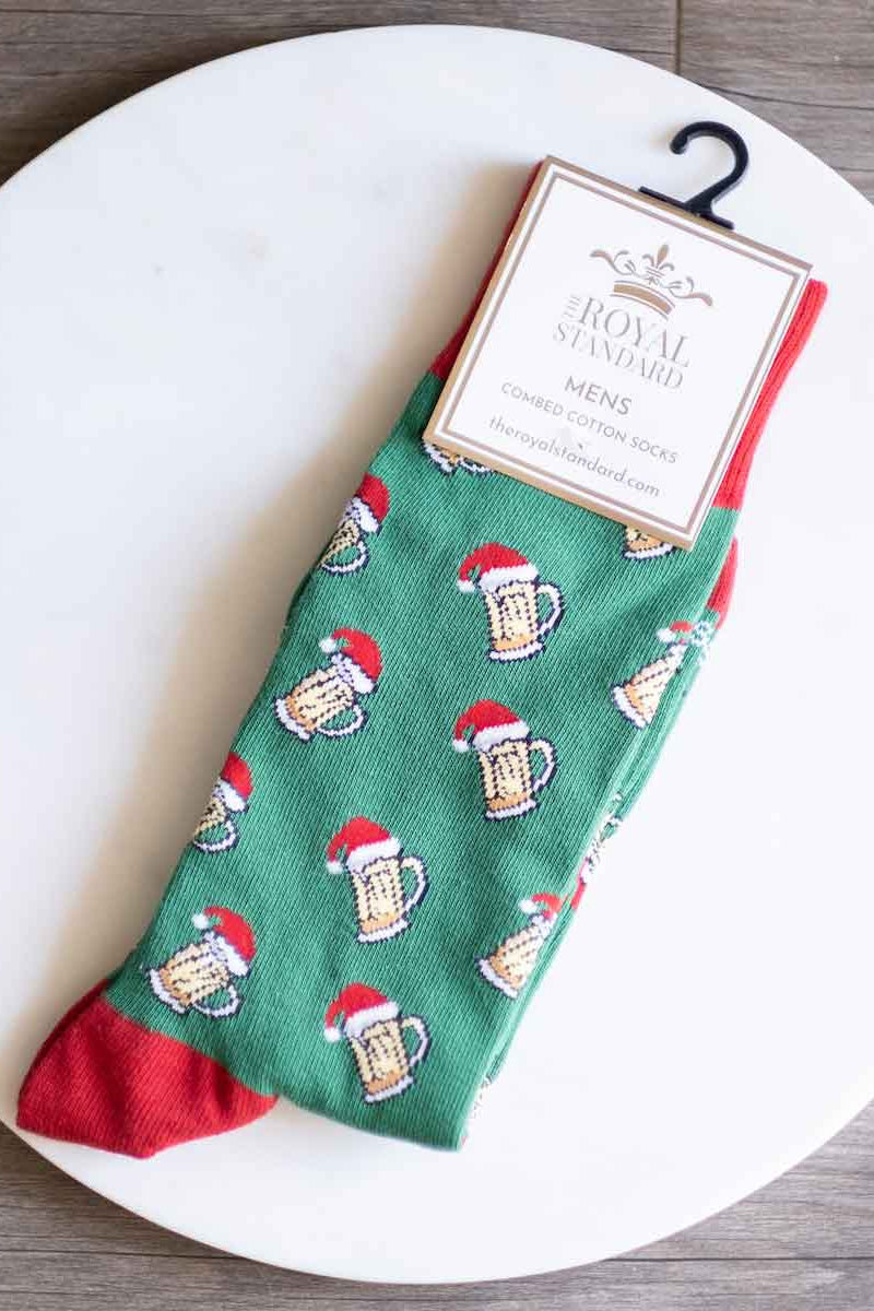 Christmas Beer Cheers Socks