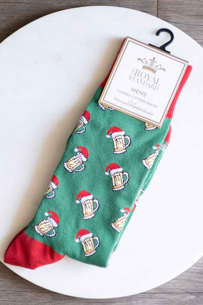 Christmas Beer Cheers Socks