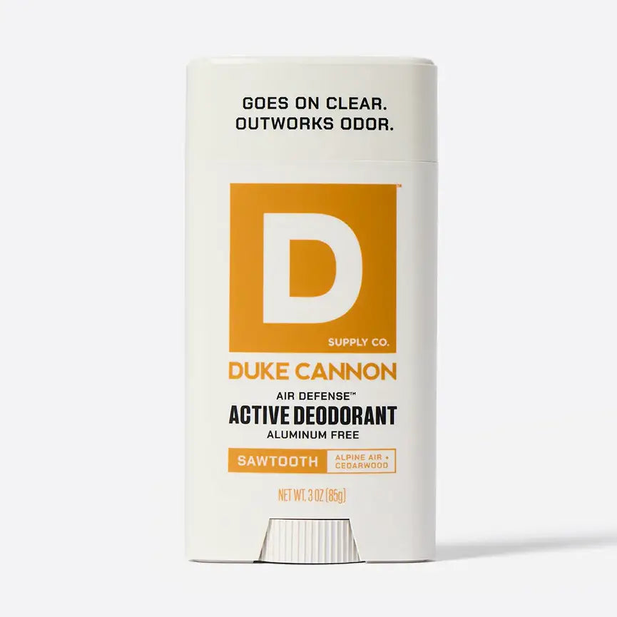 Duke Cannon Active Deodorant packaging on a white background