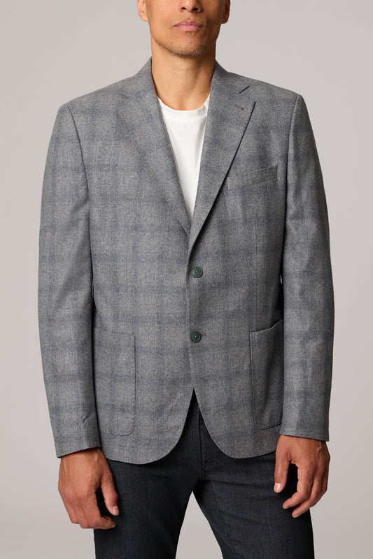 checked blazer