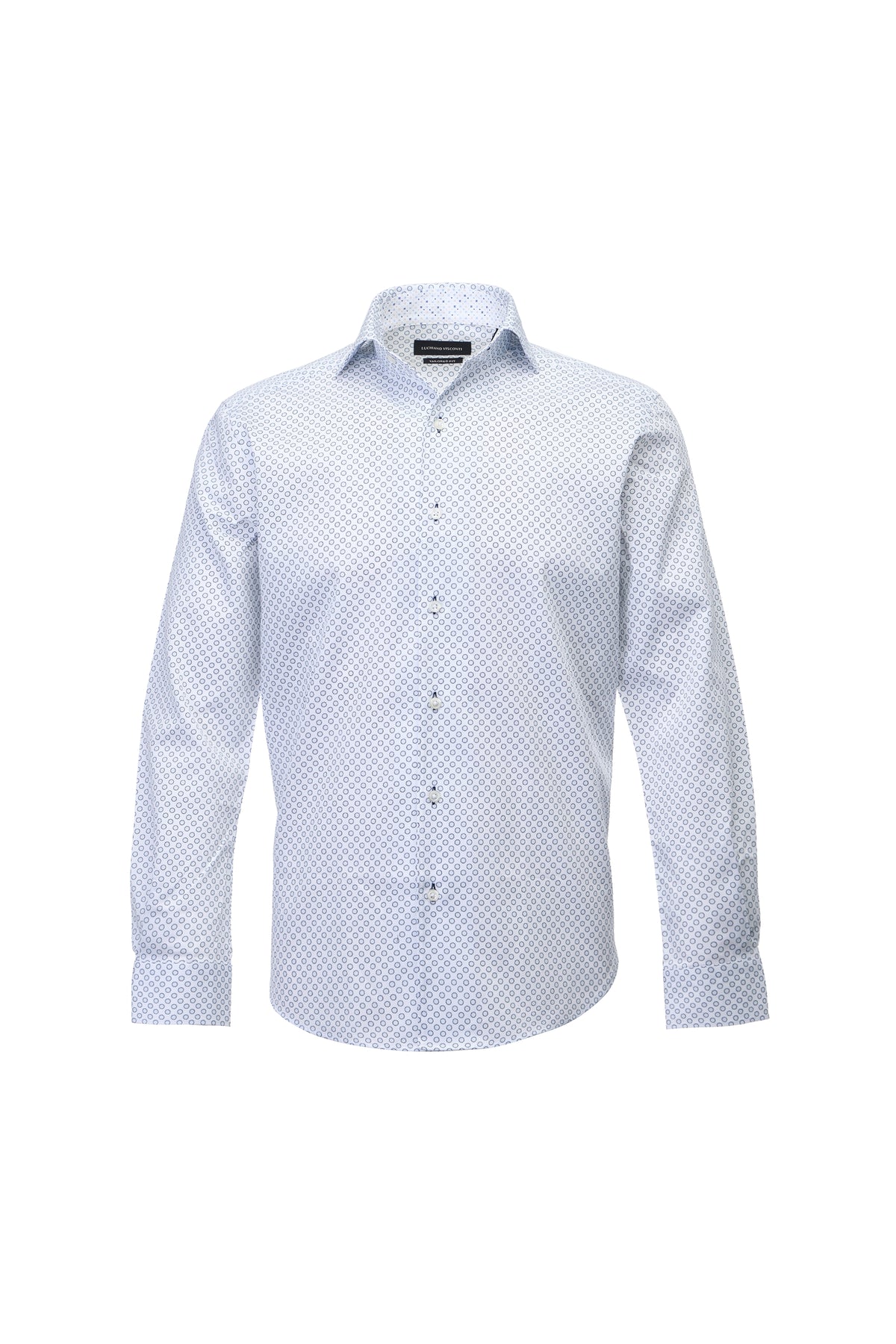 Geo Dot Print Button-Down Shirt